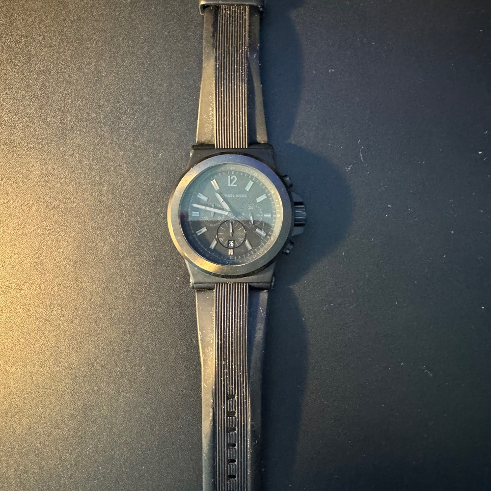 Michael Kors Oversized Runway Black-Tone Watch